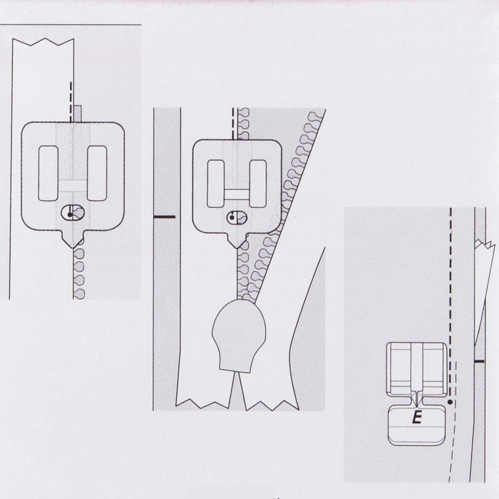Husqvarna Viking Clear Invisible Zipper Foot (Groups 1–9) || #413286545