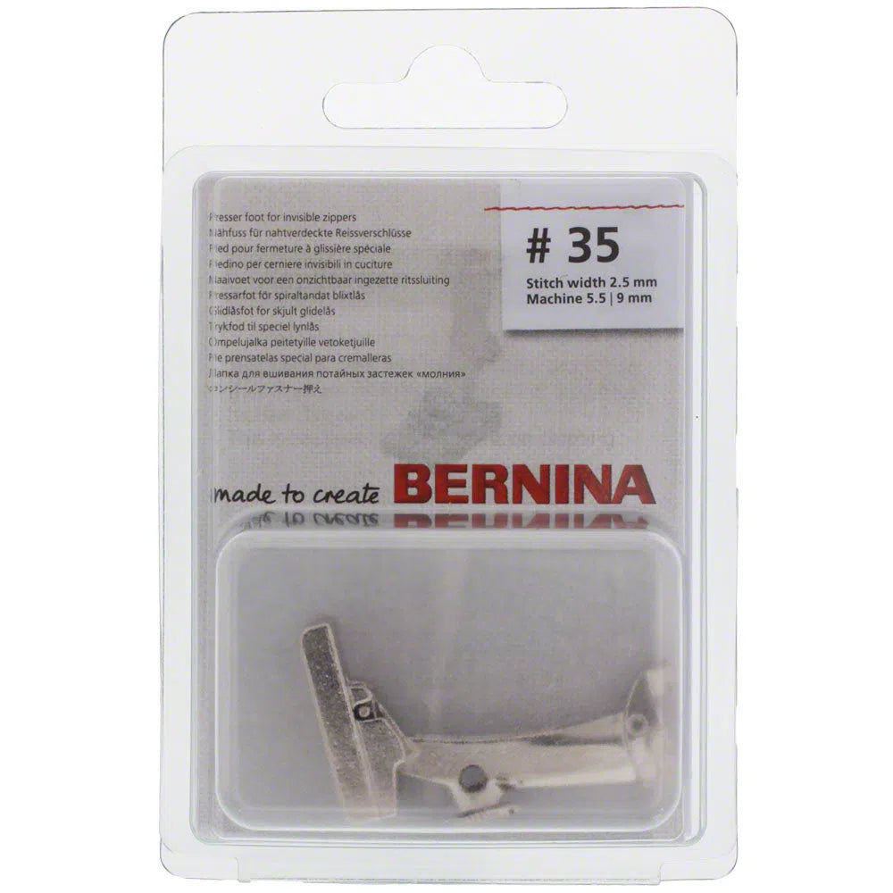 Invisible Zipper Foot #35N for BERNINA New Style #0306537000-Presser Feet/Adapters