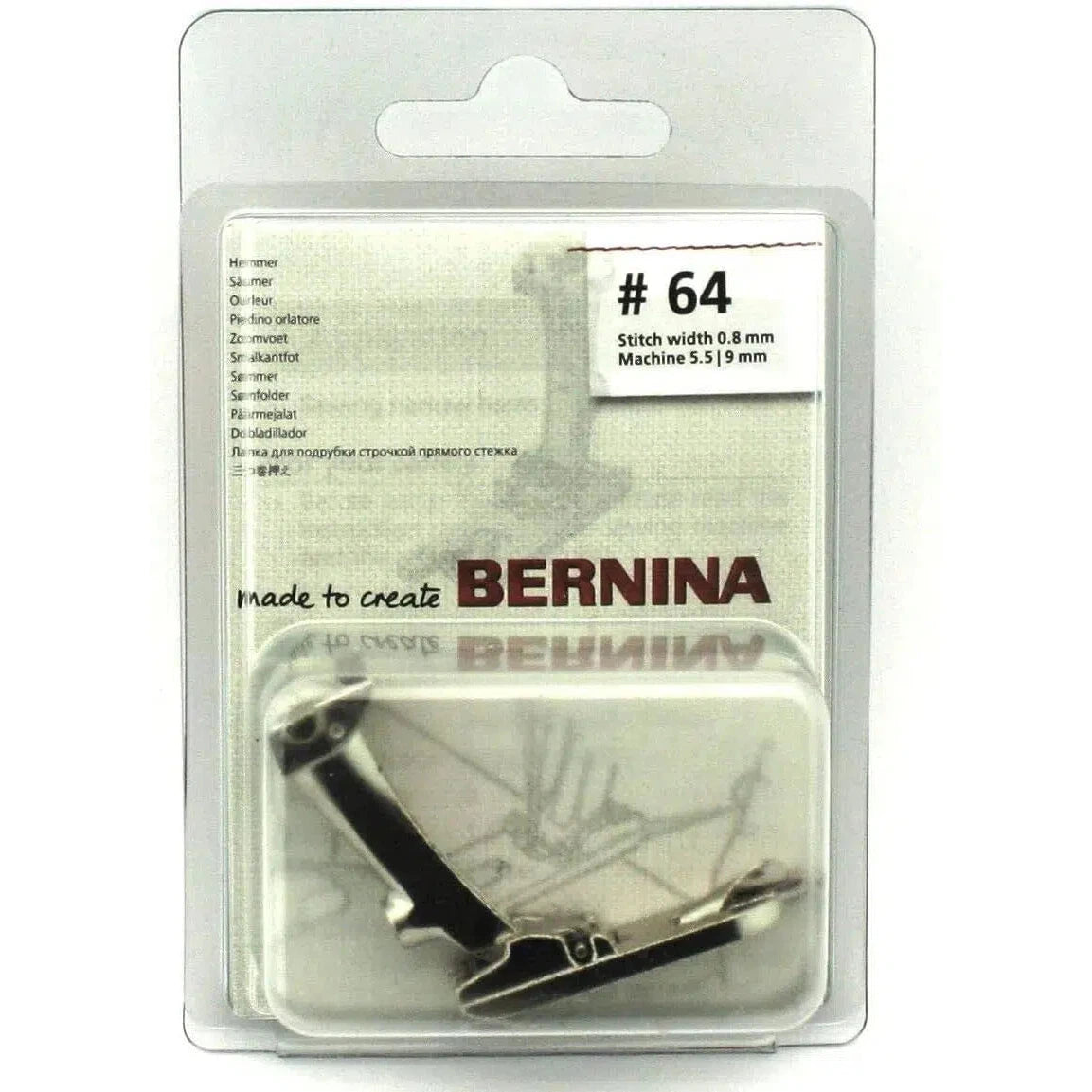 BERNINA foot for creating fine hems #64