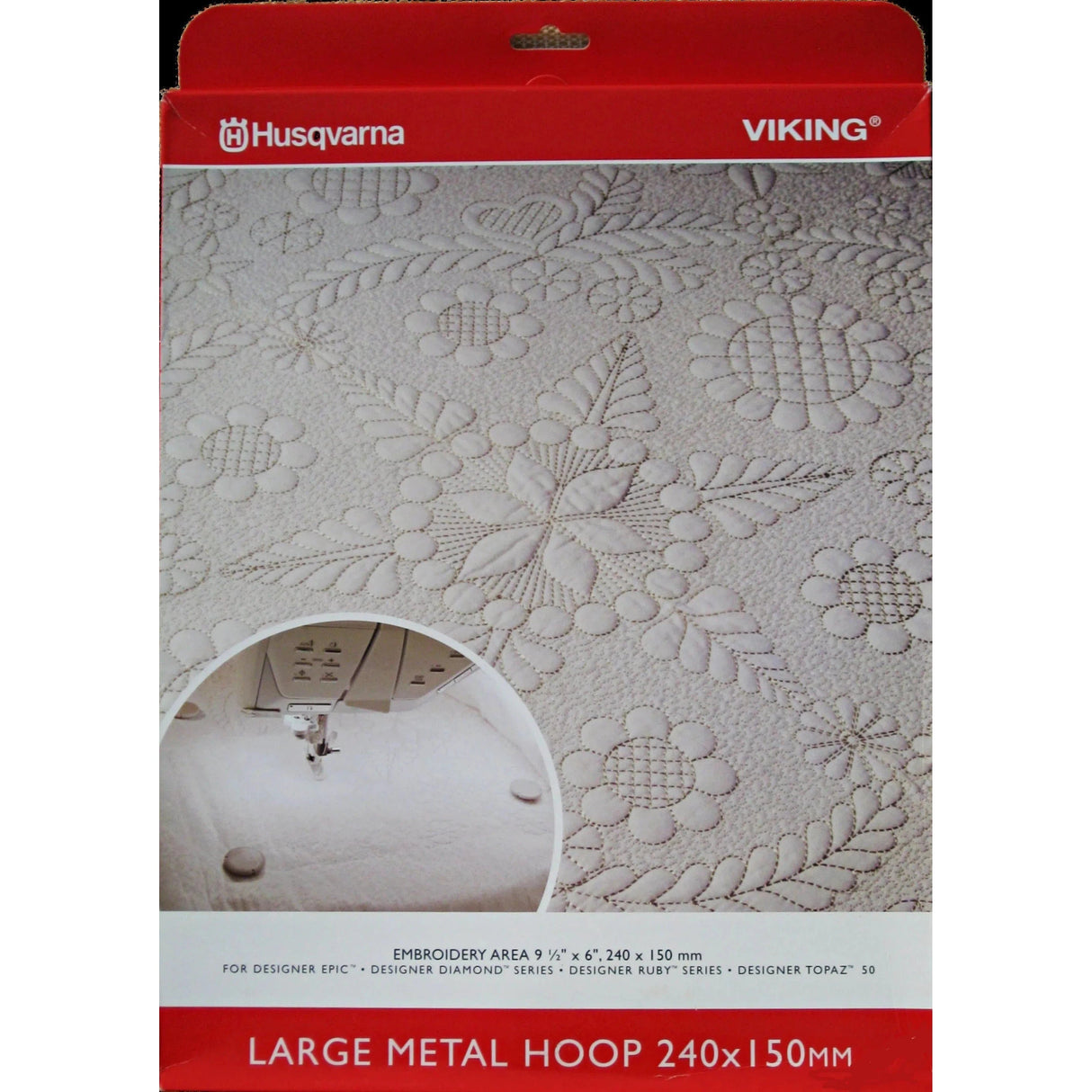 HUSQVARNA VIKING Large Metal Embroidery Hoop 240x150mm #920438096
