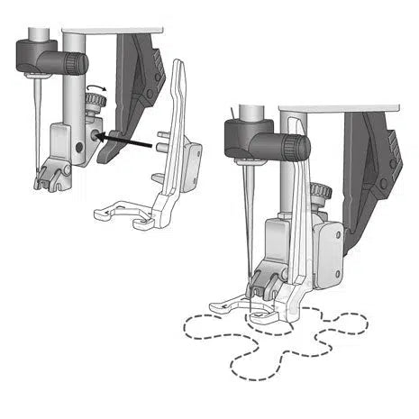 PFAFF Open Toe Free Motion Foot for Group J #820780096-Presser Feet/Adapters