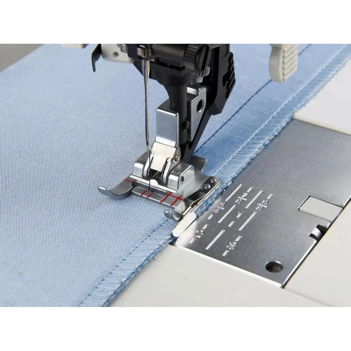 PFAFF Seam Guide Foot for IDT System in action