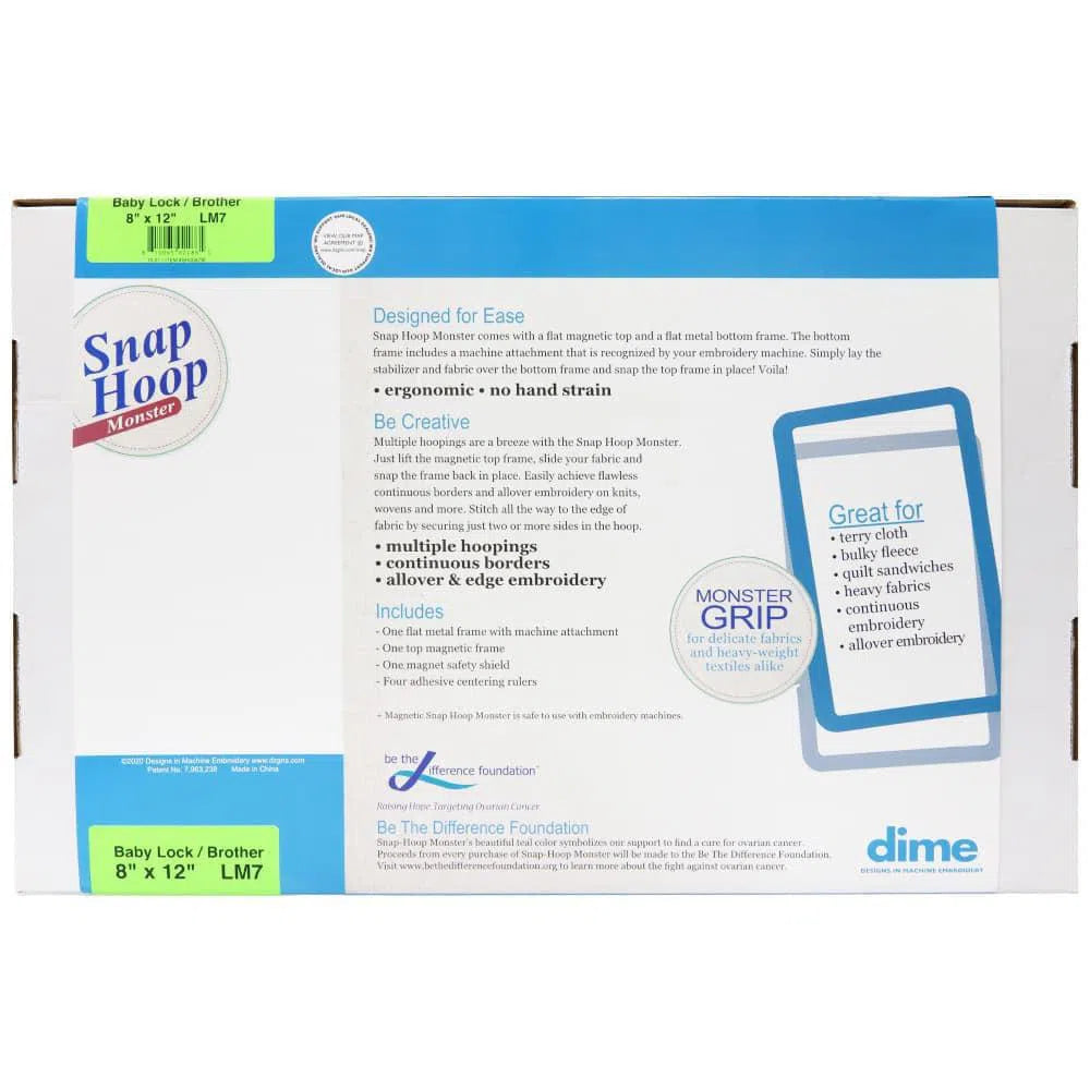 dime Snap Hoop Monster for Brother Embroidery Machines-Embroidery Hoop