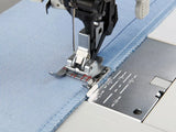 PFAFF Seam Guide Foot for IDT System in action