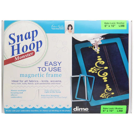 Dime Snap Hoop Monster 6x10" for Brother and Baby Lock Embroidery Machines