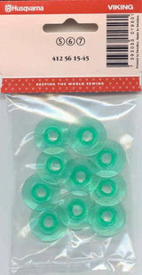 Green Bobbins for Husqvarna Viking Sewing Machine #4131825-45