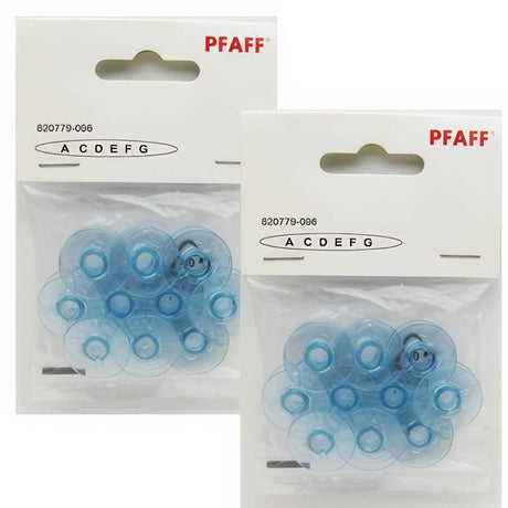 Transparent Blue Bobbins for Pfaff Sewing Machines #820779-096