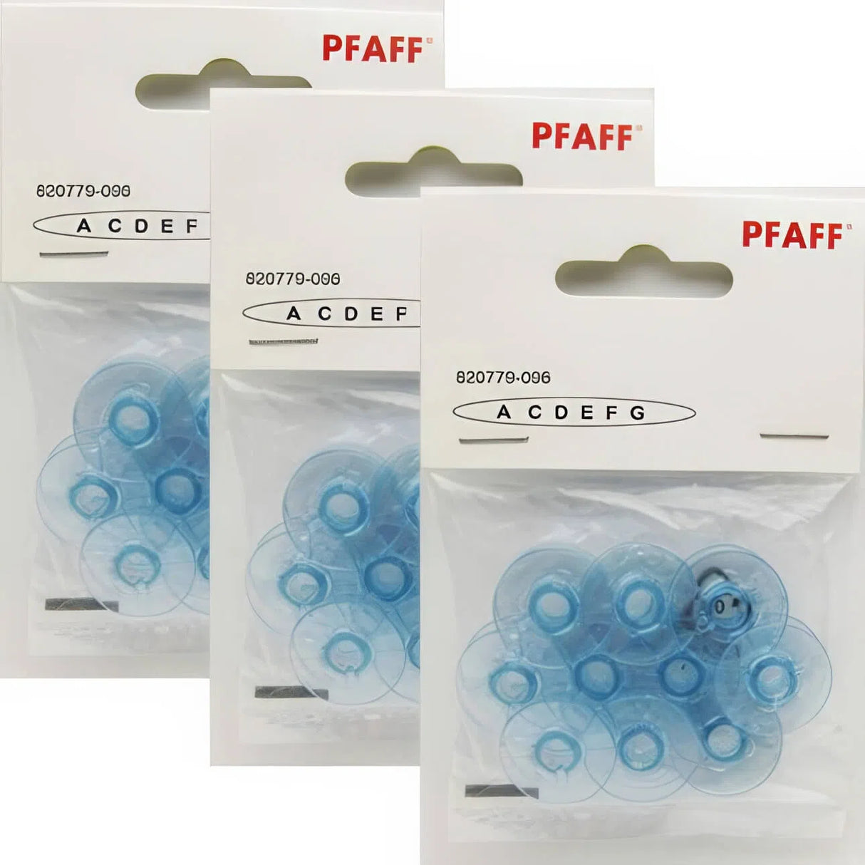 PFAFF Transparent Blue Bobbins#820779096